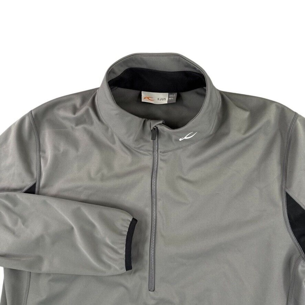 KJUS Jacket Mens Large Gray Dweight Softshell Full Zip Golf Performance Polartec